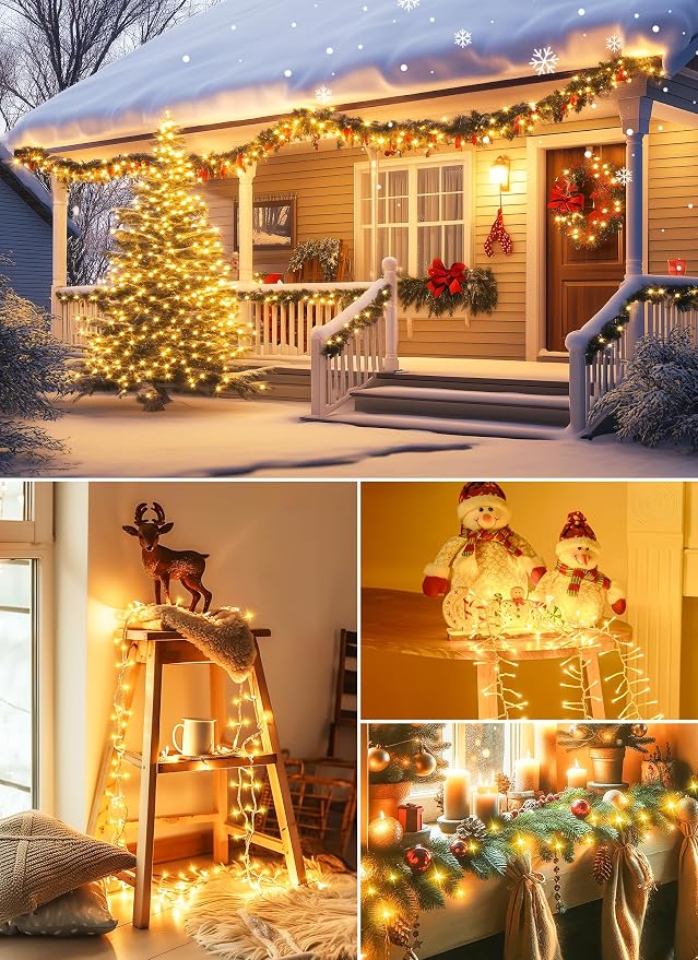 Brightown 25 Ft 500 LED Christmas Cluster Lights Outdoor, Waterproof String - Image 7