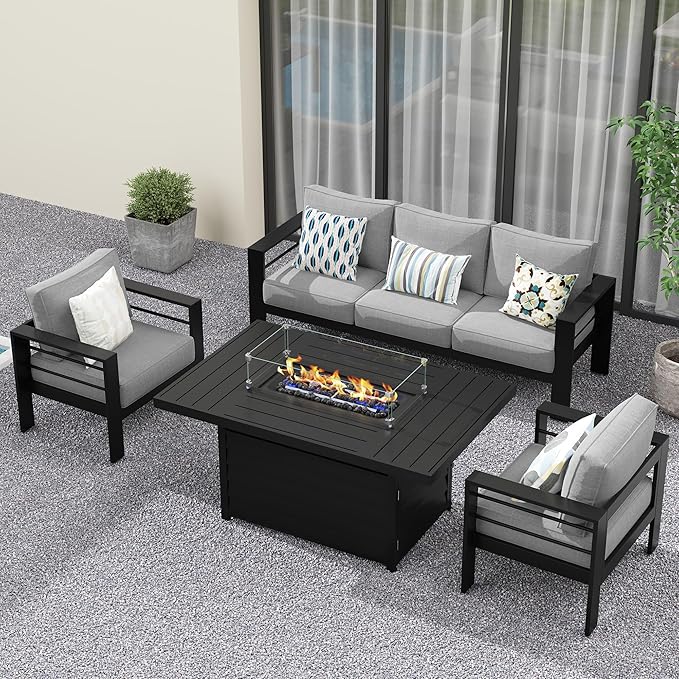 Solaste Aluminum Patio Furniture Set - Image 9