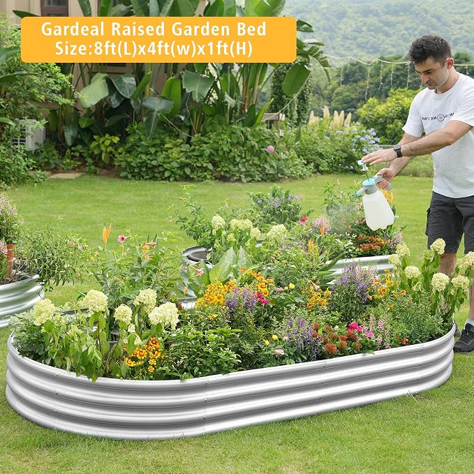 Garden 8x4x1ft Galvanized Raised Garden Bed Kit - Image 6