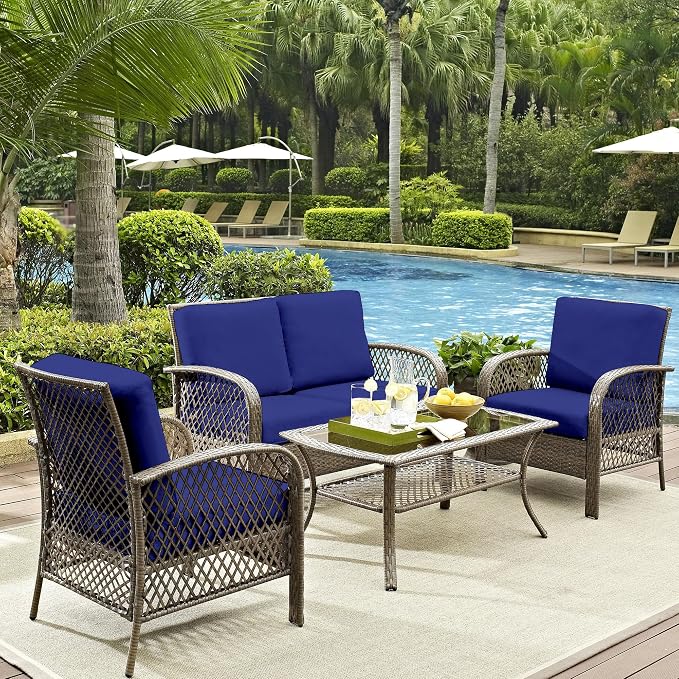 12Pcs Outdoor Cushion Covers, Patio Cushion Covers, Stretch Elastic Slipcovers - Image 6