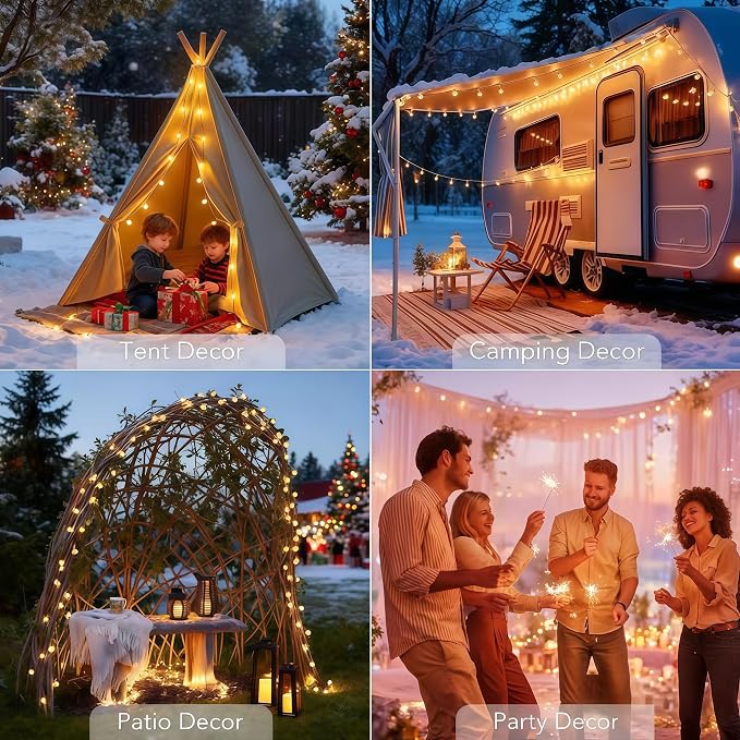 Solar String Lights Outdoor Waterproof IP65 9.3 Feet Patio Lights - Image 5