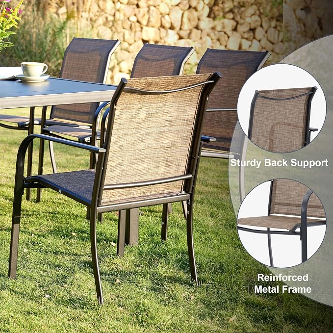 VICLLAX 7 Pieces Patio Outdoor Dining Set - Image 7