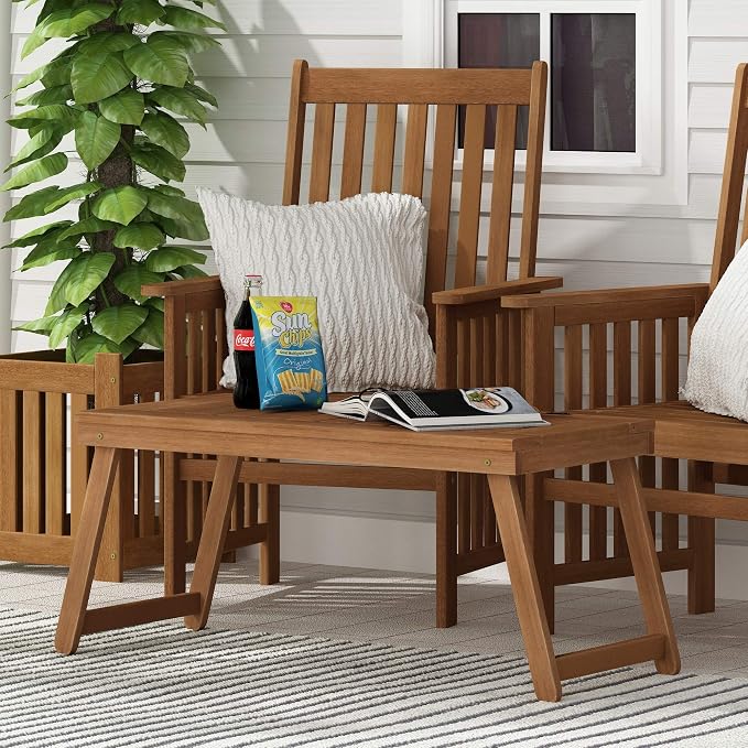 Furinno Tioman Outdoor Hardwood Coffee Folding Table - Image 8