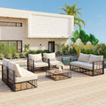 7-Piece Metal Patio Sectional Sofa Set, Free Combination Sofa Set by JIVOIT