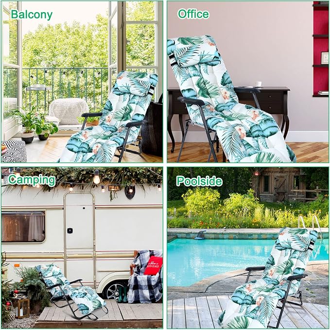Wesiti Lounge Cushion 67 x 21 Inch Lounger Chair Cushion Indoor Outdoor Patio - Image 7