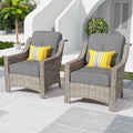HOOOWOOO 2 Piece Patio Chairs Set, Outdoor Wicker Chairs, All Weather Resistant by DesignforBetterLife
