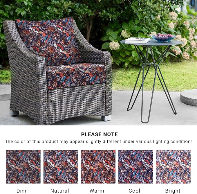 Outdoor Cushions for Patio Furniture, Outdoor Seat Cushion Set 24 x 24 x 5.75 - Image 7