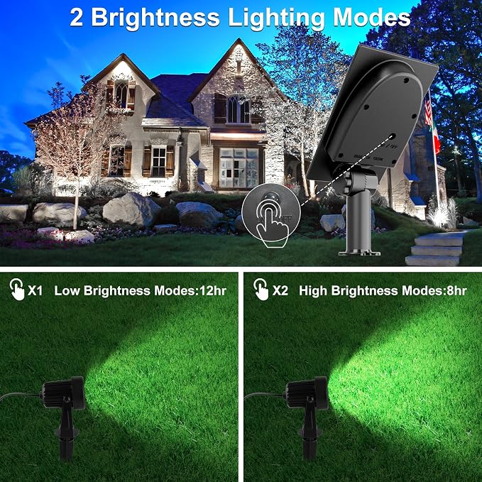 Solar Spot Lights Outdoor, 4-in-1 Solar Landscape Spotlight Waterproof 9.8ft - Image 3
