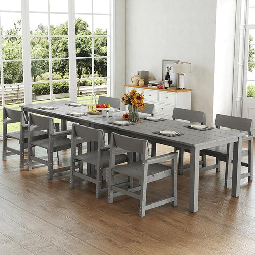 10-Piece HIPS Patio Dining Set for 8 Person Outdoor Dining Sets - Image 2