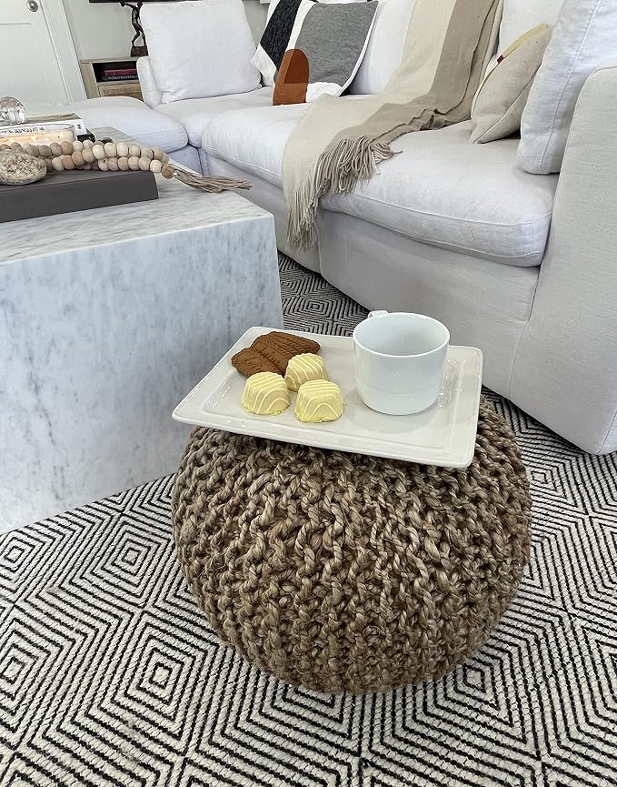 S & L Homes Pouf Ottoman - Image 8