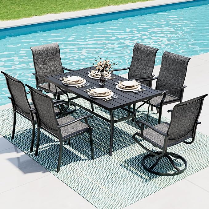 7-Piece Outdoor Dining Set, Patio Furniture Set by PATIOPIA