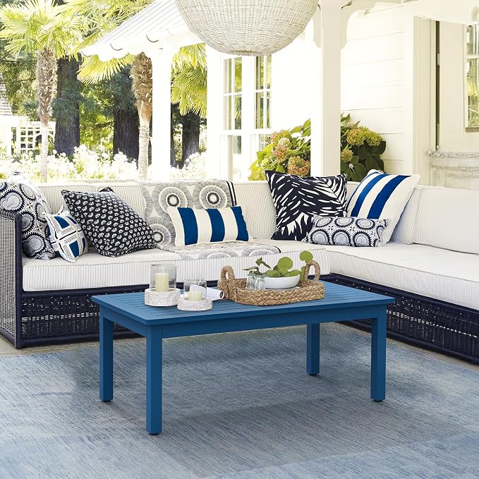 LUE BONA Outdoor Coffee Table, HDPS Patio Coffee Tables - Image 2