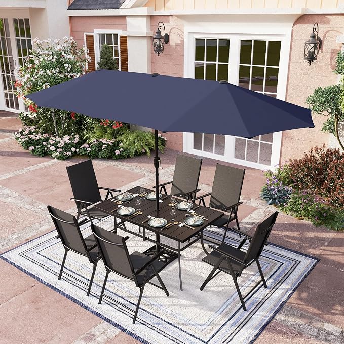 PHI VILLA Outdoor Patio Dining Set by PHIVILLAThepioneerofcomfortablehouseholdsupplies