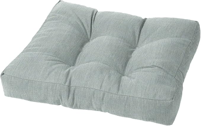 Cushion Source Tufted Ottoman Cushions, Sunbrella Elements Cast Mist by CushionSource