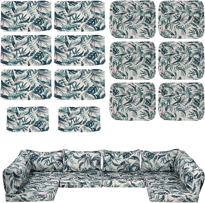 Outdoor Cushion Covers for Patio Furniture, Patio Cushion Covers Replacement by SpaceHop
