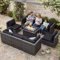 NICESOUL 9 Piece Outdoor Patio Sectional Furniture Set by NICESOUL