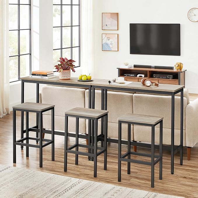 VASAGLE Bar Stools, Kitchen Breakfast Bar Stools - Image 4