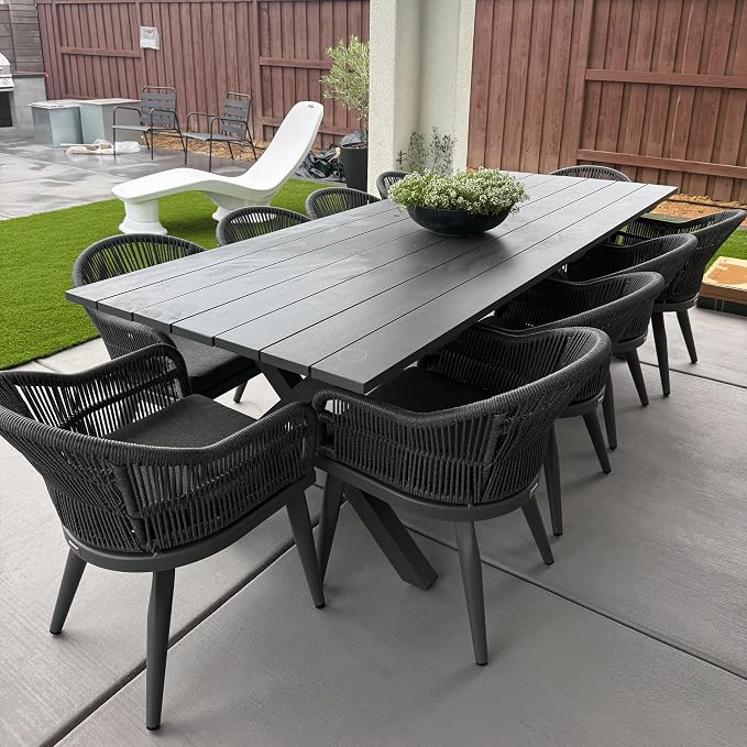 PURPLE LEAF 11 Pieces Patio Dining Set by PURPLELEAF
