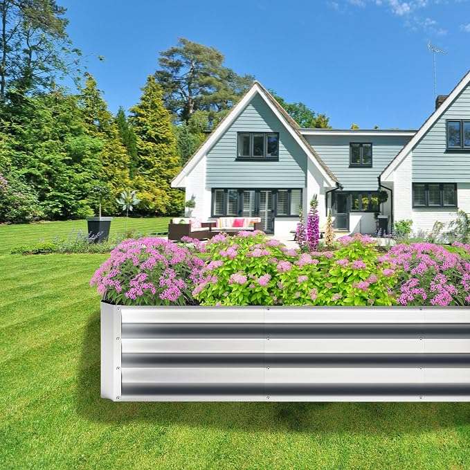 2PCS 4x2x1FT Galvanized Raised Garden Bed, Planter Raised Beds-Metal Garden Box - Image 8