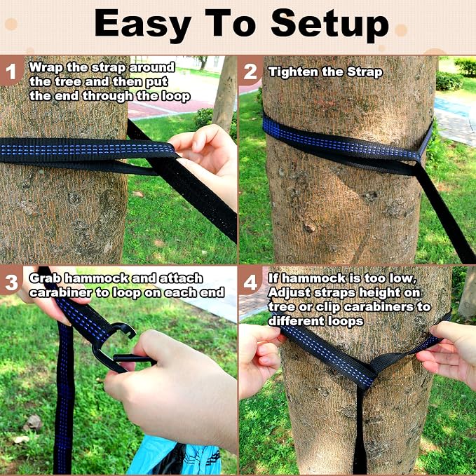 SZHLUX Camping Hammock Double & Single Portable Hammocks - Image 5