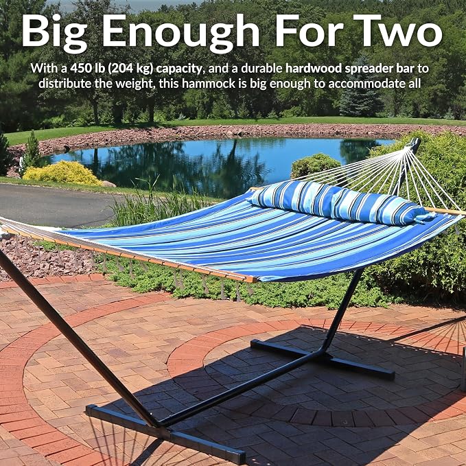 Sunnydaze Quilted Outdoor Hammock - Image 6