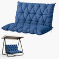 Porch Swing Cushion with Backrest 2-3 Seater Outdoor Bench Cushions Waterproof by Snubbull