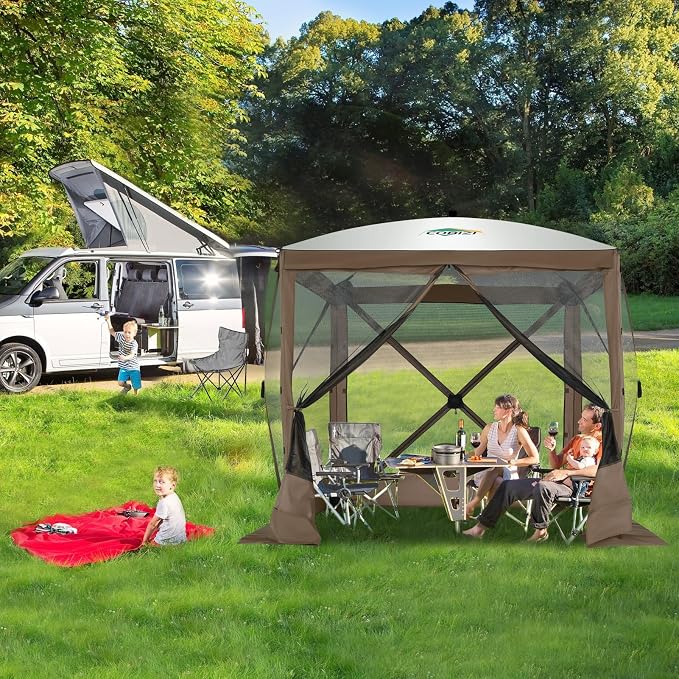 COBIZI 6x6 FT Pop up Gazebo Tent, Waterproof Instant Screen - Image 2