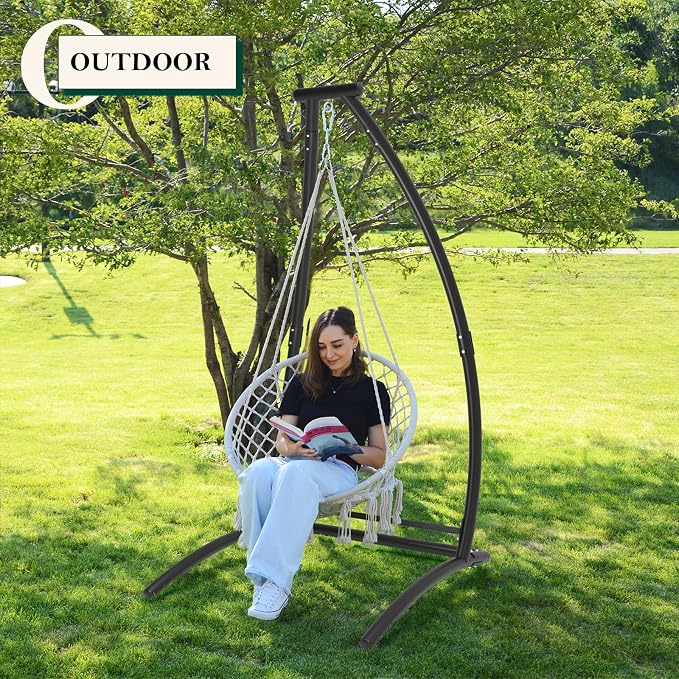 G TALECO GEAR C-Type Hanging Hammock Chair Stand, Heavy Steel Swing Hammock - Image 3