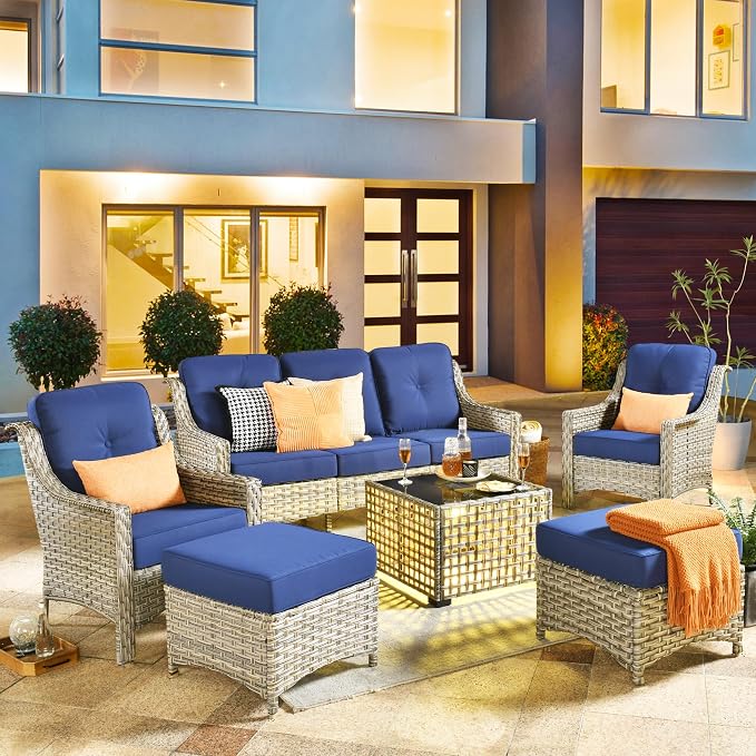 HOOOWOOO 6 Piece Patio Furniture Conversation Sets by DesignforBetterLife