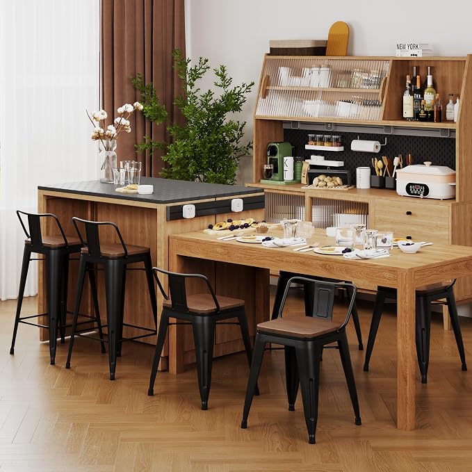 Changjie Furniture 18 Inch Metal Bar Stools Counter Stool Modern Barstools - Image 7