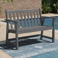 Ciokea 48" Outdoor Bench, HDPE Weatherproof Porch Bench, 2-Person Garden Benches by CIOKEA