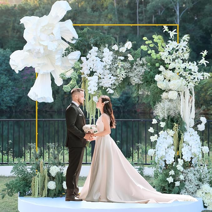 Wokceer Wedding Arch Backdrop Stand Square 8 x 8 FT Wedding Arches - Image 6