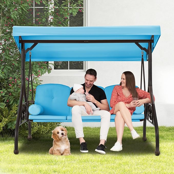 GYUTEI 3-Seat Outdoor Patio Swing - Image 8