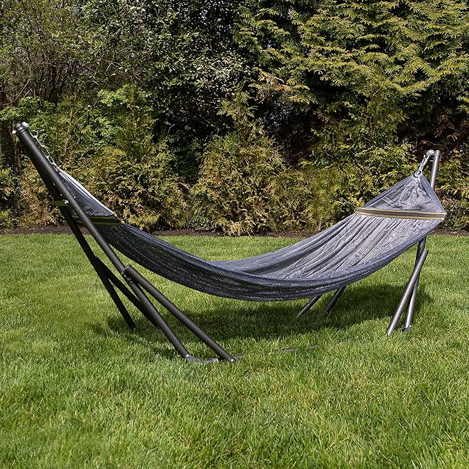 Best Home Fashion Hammock with Collapsible Steel Stand 450 lbs Capacity & - Image 3