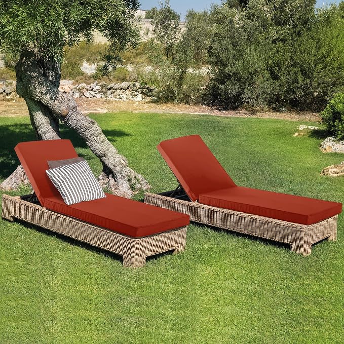 Chaise Lounge Cushion Outdoor, Waterproof and Stain-Resistant Lounge Deck - Image 7