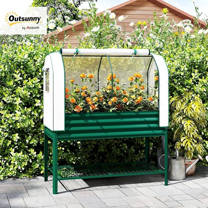 Outsunny Galvanised Raised Garden Bed - Image 2
