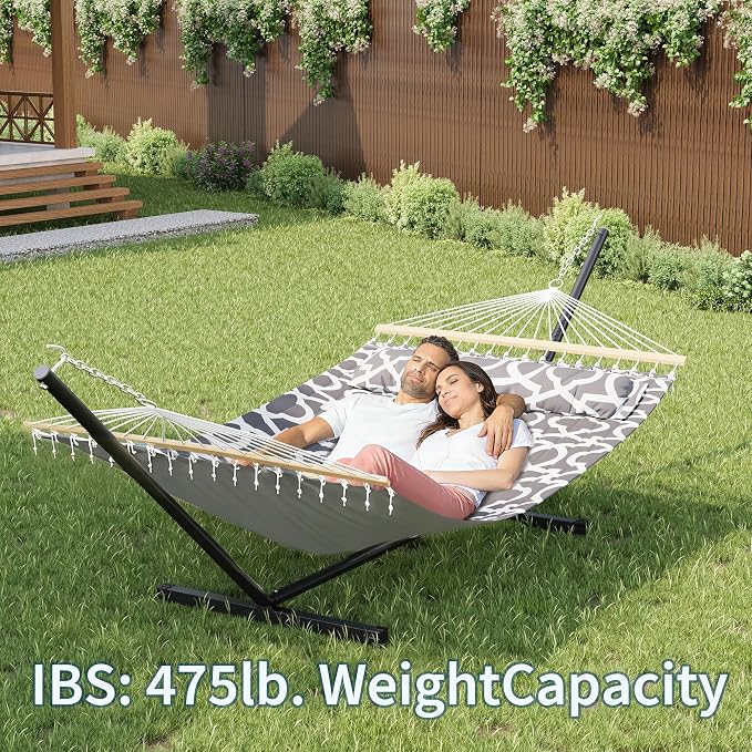 GAOMON Double Hammock with Stand, 475 lb Capacity, Adjustable Portable Hammock - Image 6