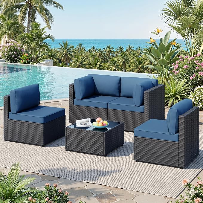JAMFLY Patio Furniture Sets, 5-Piece Outdoor Patio Furniture - Image 3