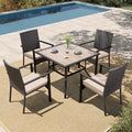 HERA'S HOUSE 5 Pieces Patio Dining Set, Outdoor Dining Set by HERASHOUSE