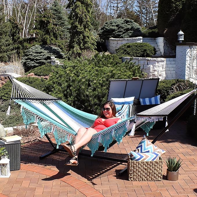 Sunnydaze Woven Double Hammock for Outside - Image 5