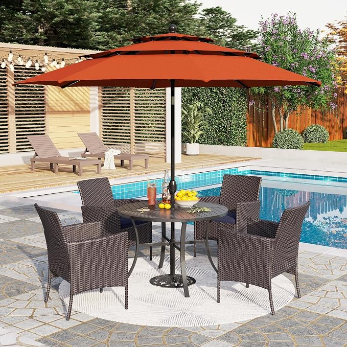 PHI VILLA 5 Piece Outdoor Dining Set - Image 6