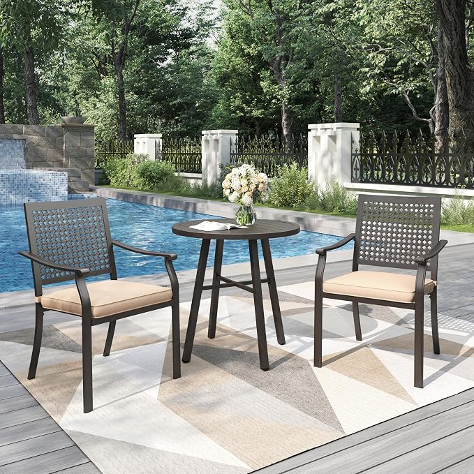 PHI VILLA 3 Pieces Outdoor Bistro Set - Image 2