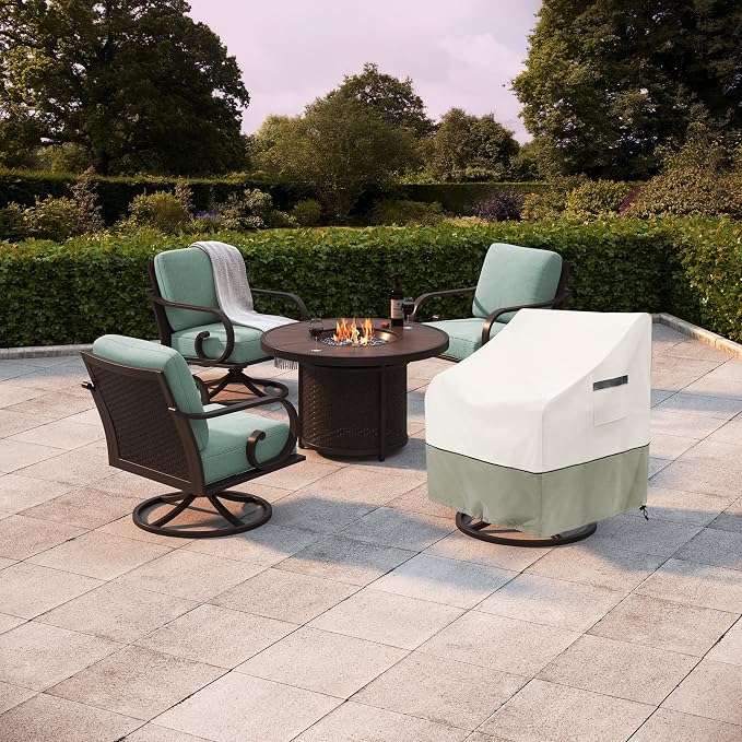 Outdoor Swivel Lounge Chair Cover 2 Pack, Waterproof Heavy Duty Outdoor Chair - Image 6