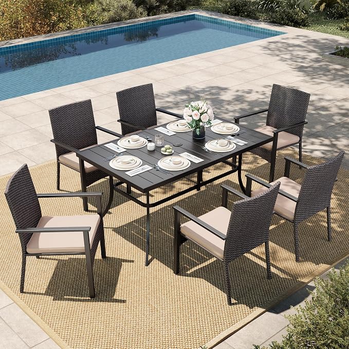 HERA'S HOUSE 7 Pieces Patio Dining Set by HERASHOUSE