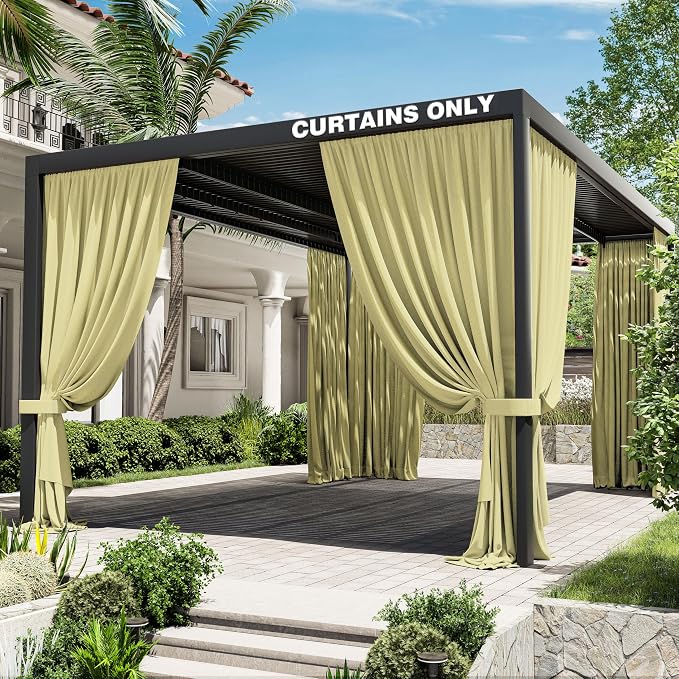 Gazebo Universal Replacement Privacy Curtain, 4-Panels Sidewall Curtains by WelcometoKimunukStore