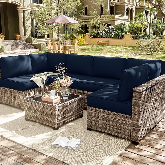 14 Pcs Outdoor Cushion Slipcovers Outdoor Patio Cushion Covers Replacement - Image 7