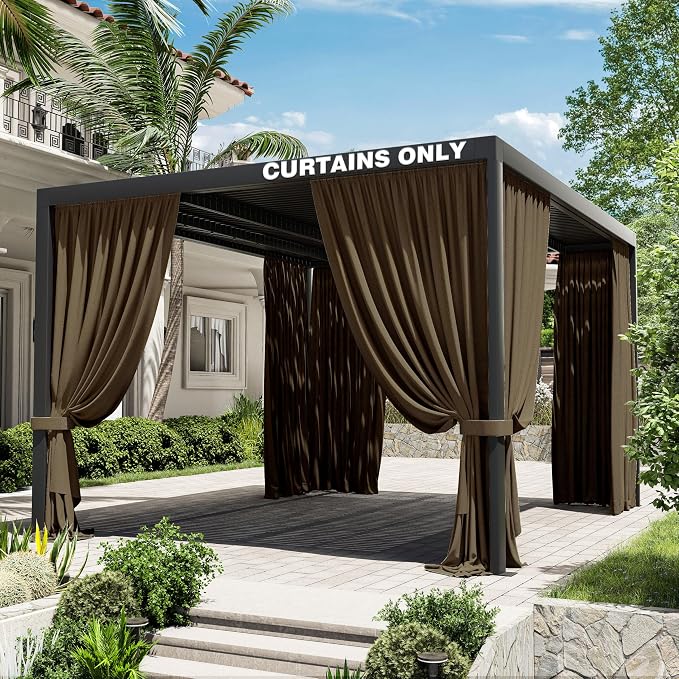 Gazebo Universal Replacement Privacy Curtain, 4-Panels Sidewall Curtains by WelcometoKimunukStore