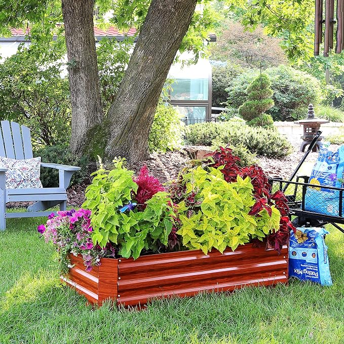 Sunnydaze 11.75" H Raised Metal Garden Bed - Image 7