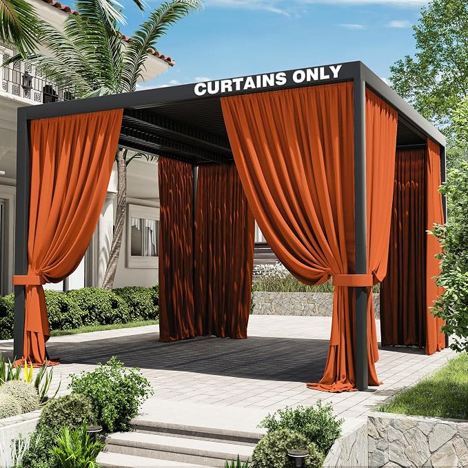 Gazebo Universal Replacement Privacy Curtain, 4-Panels Sidewall Curtains by WelcometoKimunukStore