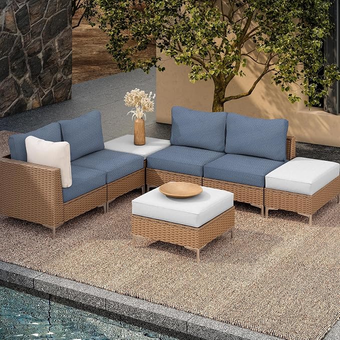 8Pcs Outdoor Cushion Covers, Patio Cushion Covers, Stretch Elastic Slipcovers - Image 5